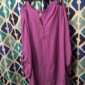 Lavender Faded Glory Blouse NWT 4x 26w-28w